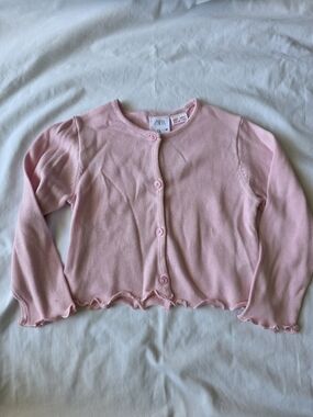 Zara Pink Girls Cardigan Sweater